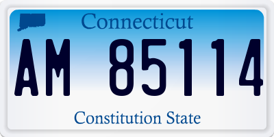 CT license plate AM85114