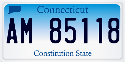 CT license plate AM85118