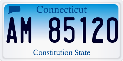 CT license plate AM85120