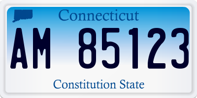 CT license plate AM85123