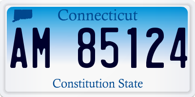 CT license plate AM85124
