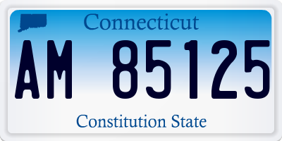 CT license plate AM85125