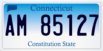 CT license plate AM85127