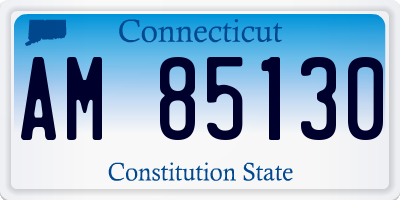 CT license plate AM85130
