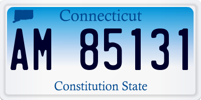 CT license plate AM85131
