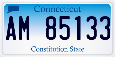 CT license plate AM85133