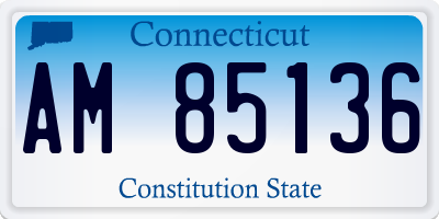 CT license plate AM85136