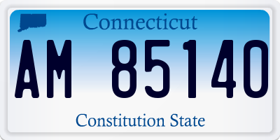 CT license plate AM85140