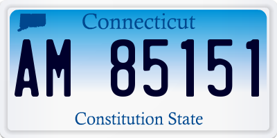 CT license plate AM85151