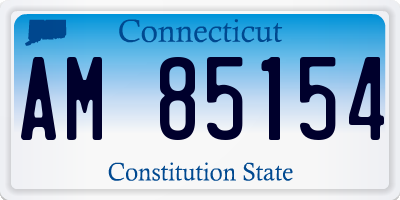 CT license plate AM85154