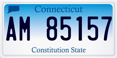 CT license plate AM85157