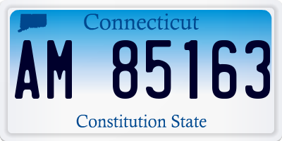 CT license plate AM85163
