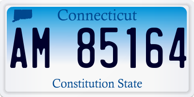 CT license plate AM85164