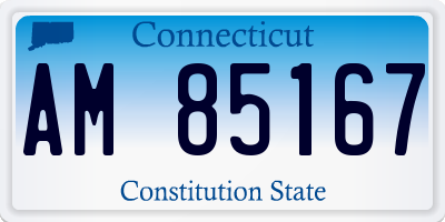 CT license plate AM85167