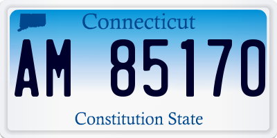 CT license plate AM85170