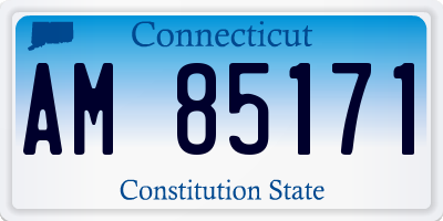 CT license plate AM85171