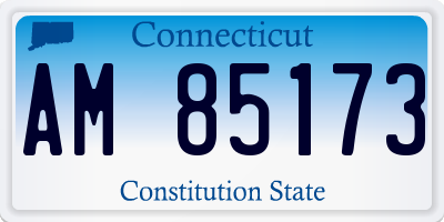 CT license plate AM85173