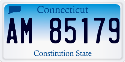 CT license plate AM85179