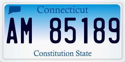 CT license plate AM85189