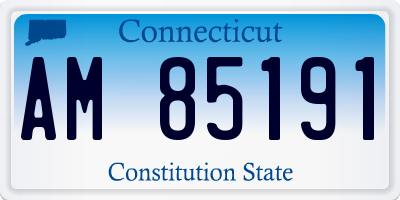 CT license plate AM85191