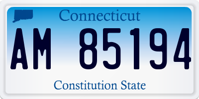 CT license plate AM85194