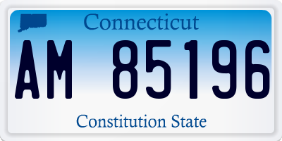 CT license plate AM85196