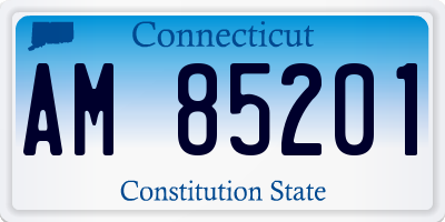 CT license plate AM85201