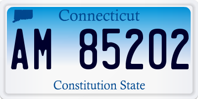 CT license plate AM85202