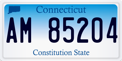 CT license plate AM85204