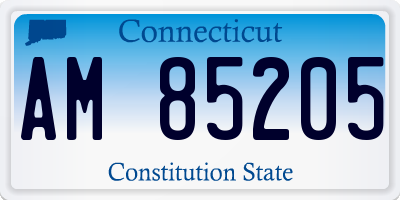CT license plate AM85205