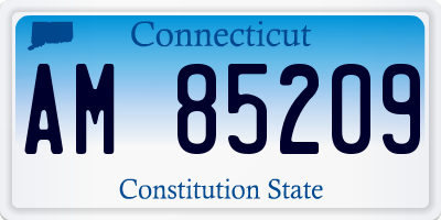 CT license plate AM85209