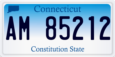 CT license plate AM85212