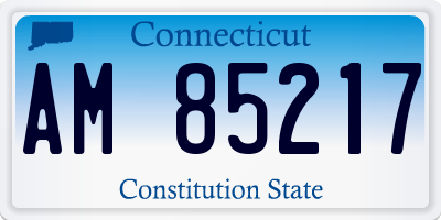 CT license plate AM85217