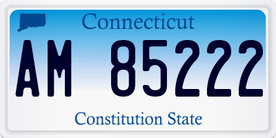 CT license plate AM85222