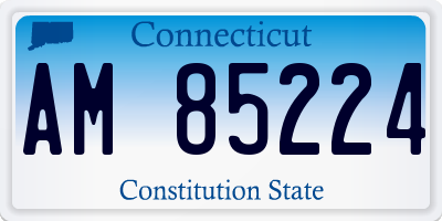 CT license plate AM85224