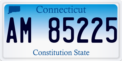 CT license plate AM85225