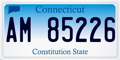 CT license plate AM85226