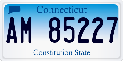 CT license plate AM85227