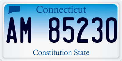 CT license plate AM85230