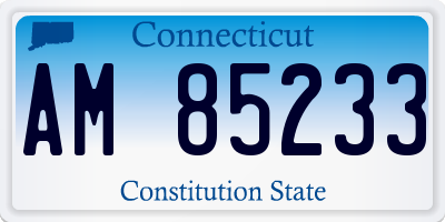 CT license plate AM85233