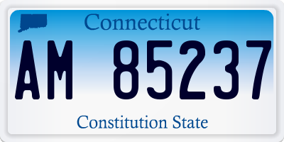 CT license plate AM85237