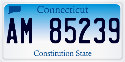CT license plate AM85239