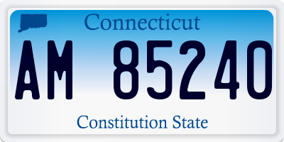 CT license plate AM85240