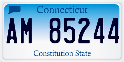CT license plate AM85244