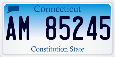 CT license plate AM85245