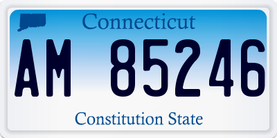 CT license plate AM85246