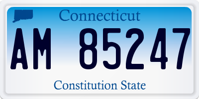 CT license plate AM85247