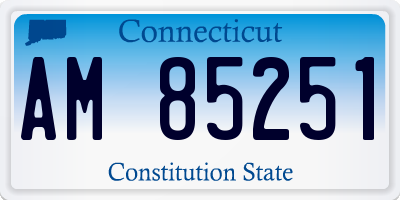 CT license plate AM85251