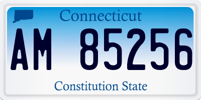 CT license plate AM85256