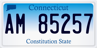 CT license plate AM85257